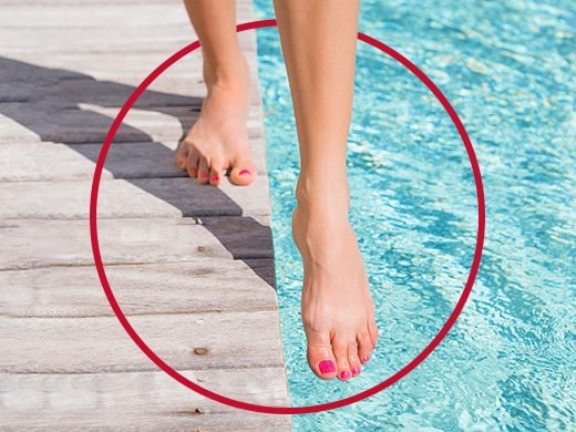 foot and water