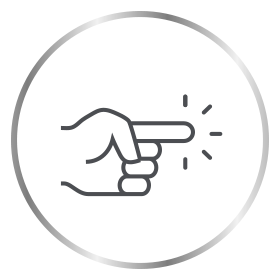 Canesten touching finger icon