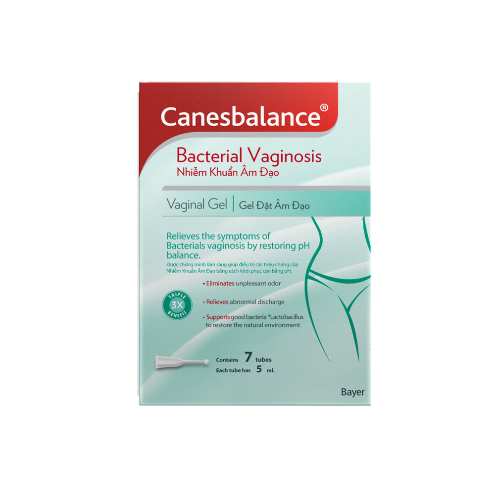 Gel đặt âm đạo Canesbalance® - Điều trị triệu chứng nhiễm khuẩn âm đạo